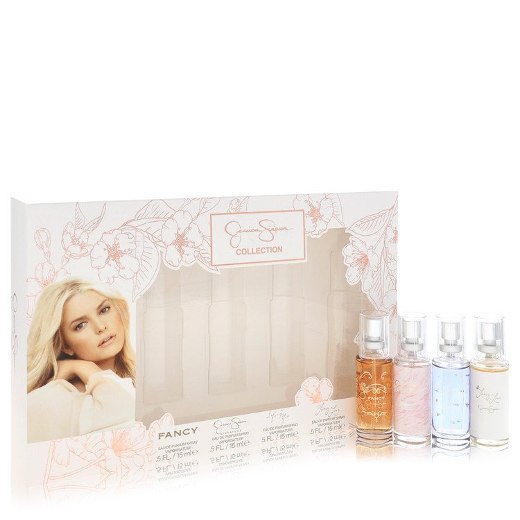 Fancy Gift Set Mini Set Collection 0.5oz Fancy EDP Spray +0.05oz Signature EDP Spray +0.05oz I Fancy You EDP Spray+ 0.05oz Fancy Love EDP Spray For Women By Jessica Simpson