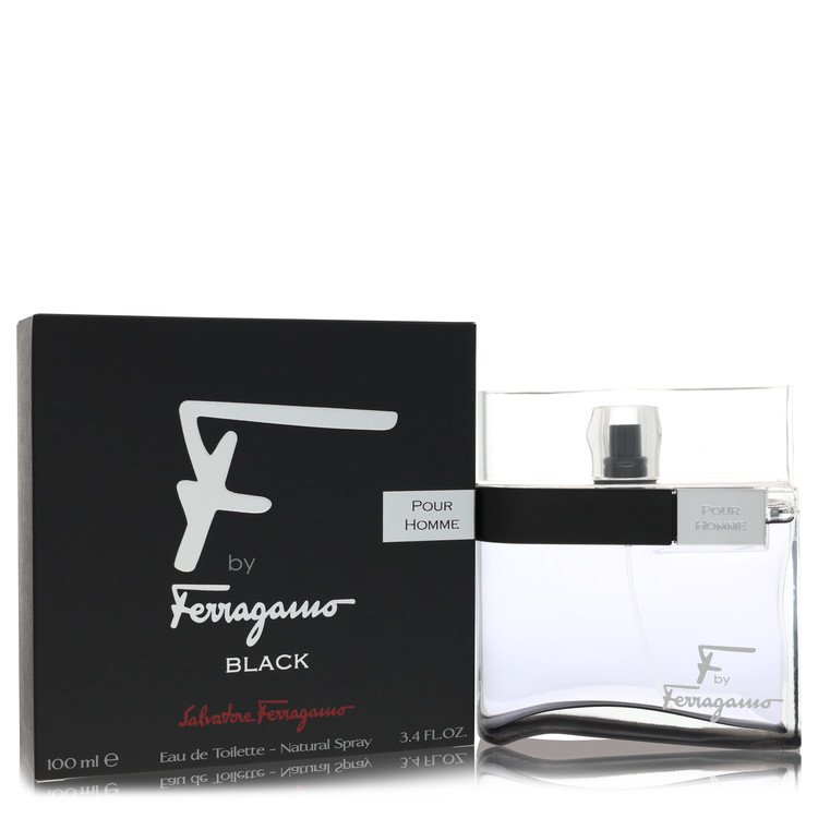 F Black 3.4 oz Eau De Toilette Spray For Men By Salvatore Ferragamo
