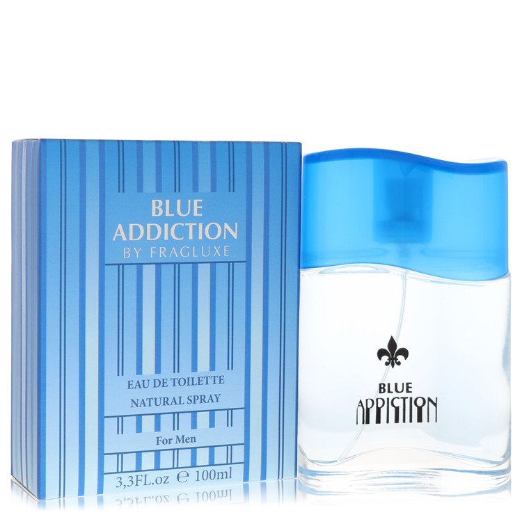 Fragluxe Blue Addiction 3.3 oz Eau De Toilette Spray For Men By Fragluxe
