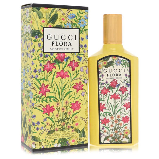 Flora Gorgeous Orchid 3.3 oz Eau De Parfum Spray Refillable For Women By Gucci
