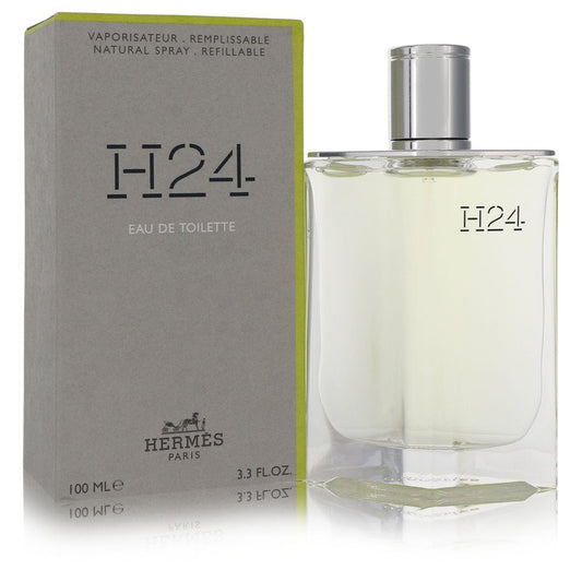 H24 3.3 oz Eau De Toilette Refillable Spray For Men By Hermes