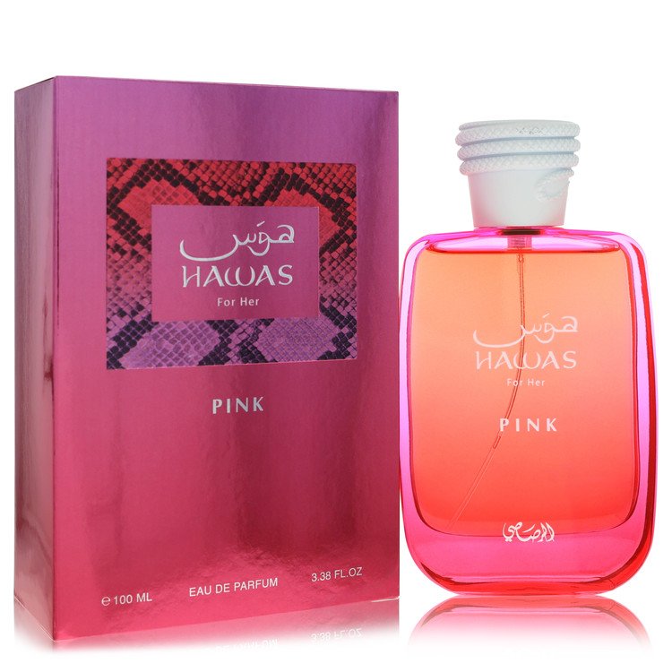 Hawas Pink Eau De Parfum Spray By Rasasi 3.38 oz Eau De Parfum Spray For Women By Rasasi