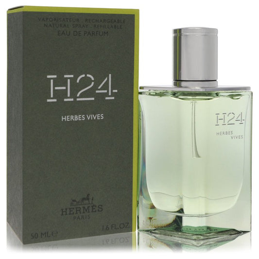 Hermes H24 Herbes Vives Eau De Parfum Refillable Spray By Hermes 1.7 oz Eau De Parfum Refillable Spray For Men By Hermes