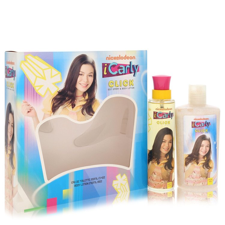 Icarly Click Gift Set 3.4 oz Eau De Toilette Spray + 8 oz Body Lotion For Women By Marmol & Son