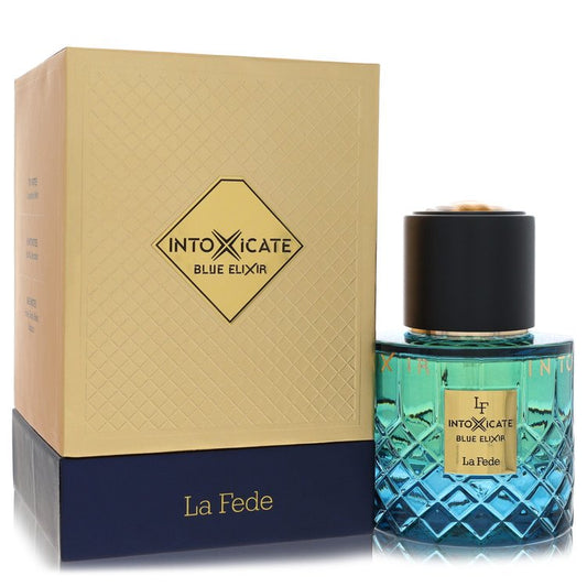 Khadlaj La Fede Intoxicate Blue Elixir 3.4 oz Eau De Parfum Spray For Men By Khadlaj