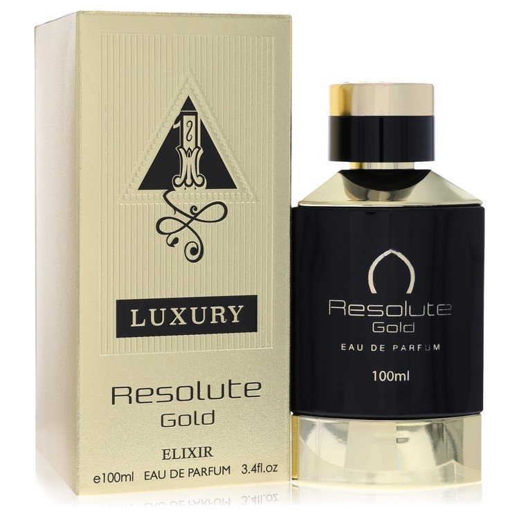 Khalis Resolute Gold Elixir Luxury Collection 3.4 oz Eau De Parfum Spray For Men By Khalis