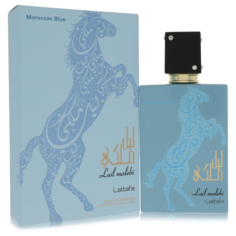 Lattafa Lail Maleki Morrocan Blue Eau De Parfum Spray 3.4 oz Eau De Parfum Spray (Unisex) For Men By Lattafa