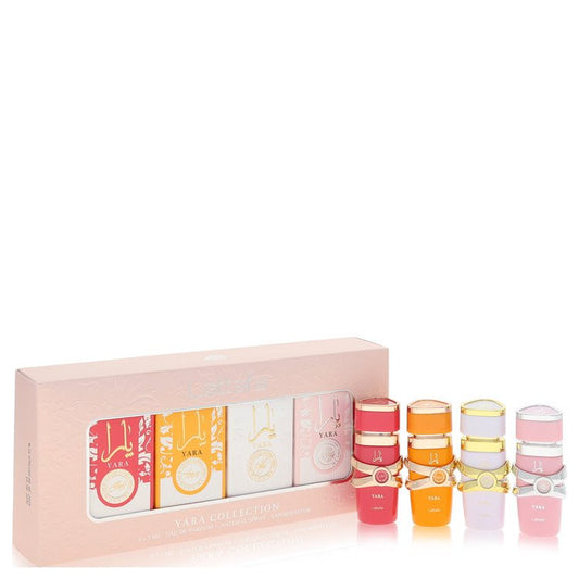 Lattafa Yara Gift Set Mini EDP Collection Set Contains Yara Candy, YaraTous, Yara Moi, Yara all sized 0.16 oz EDP For Women By Lattafa