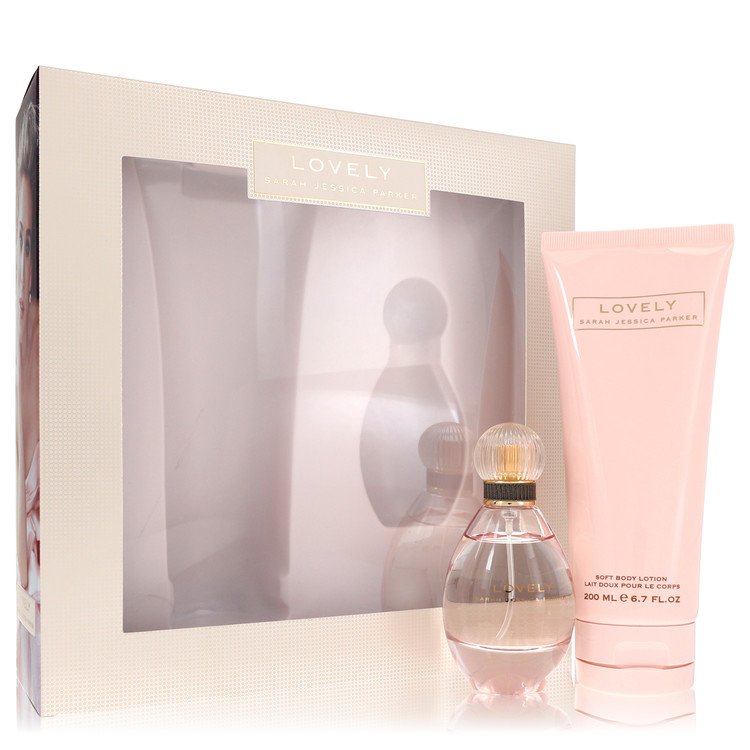 Lovely Gift Set 1.7 oz Eau De Parfum Spray + 6.7 oz Body Lotion For Women By Sarah Jessica Parker