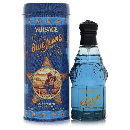 Blue Jeans Eau De Toilette Spray 2.5 oz Eau De Toilette Spray (New Packaging) For Men By Versace