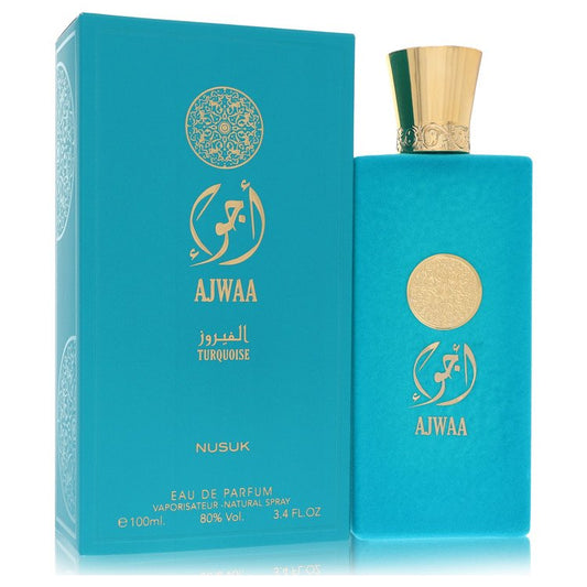 Nusuk Ajwaa Turquoise Eau De Parfum Spray 3.4 oz Eau De Parfum Spray (Unisex) For Women By Nusuk