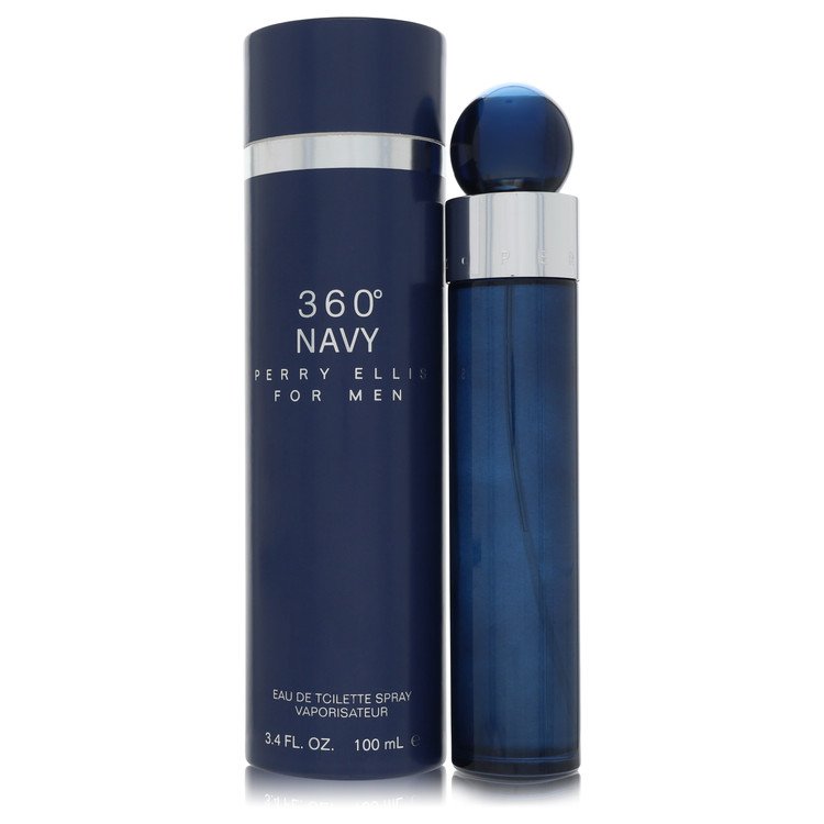 Perry Ellis 360 Navy 3.4 oz Eau De Toilette Spray For Men By Perry Ellis