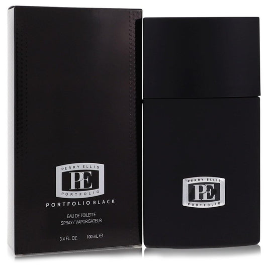 Portfolio Black 3.4 oz Eau De Toilette Spray For Men By Perry Ellis