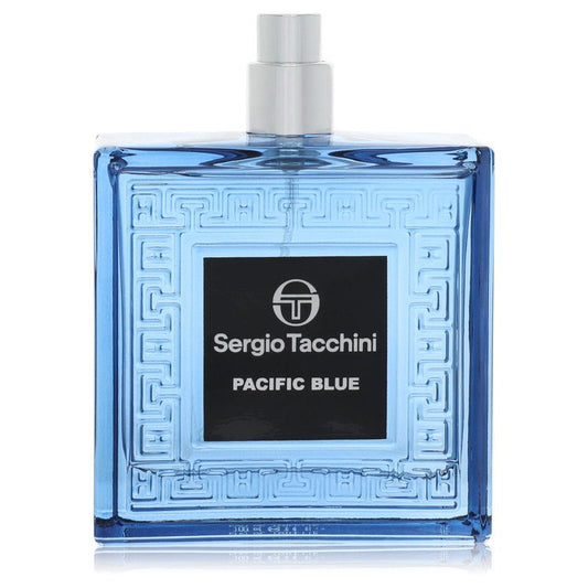 Sergio Tacchini Pacific Blue Eau De Toilette Spray 3.4 oz Eau De Toilette Spray (Tester) For Men By Sergio Tacchini