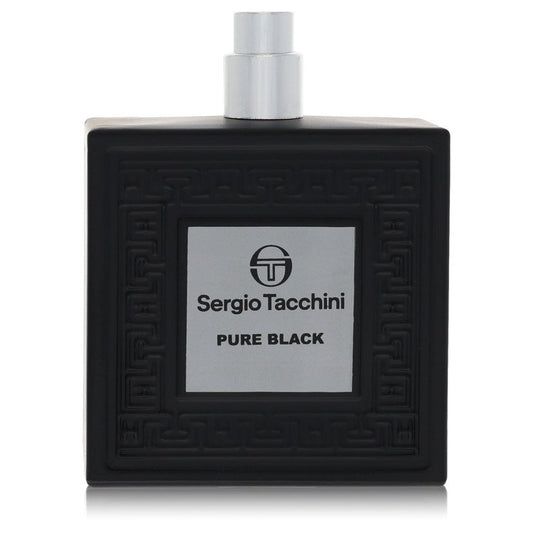 Sergio Tacchini Pure Black Eau De Toilette Spray 3.4 oz Eau De Toilette Spray (Tester) For Men By Sergio Tacchini