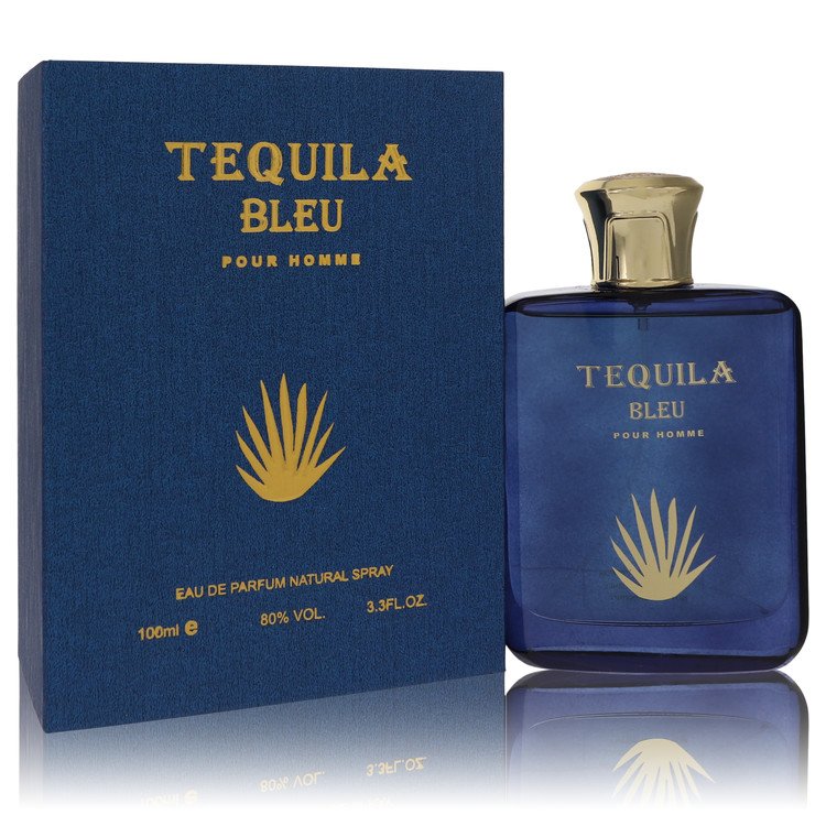 Tequila Pour Homme Bleu 3.3 oz Eau De Parfum Spray For Men By Tequila Perfumes