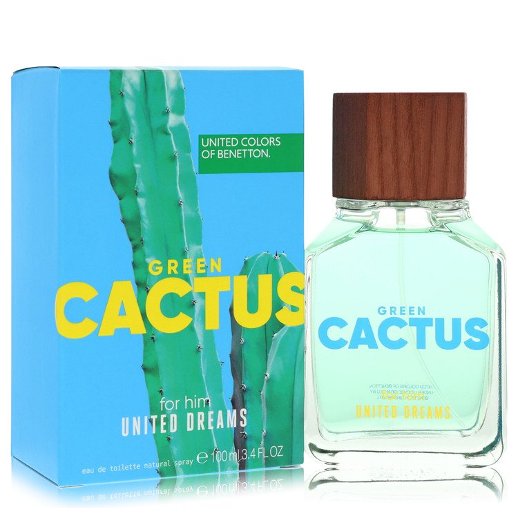 United Dreams Green Cactus 3.4 oz Eau De Toilette Spray For Men By Benetton