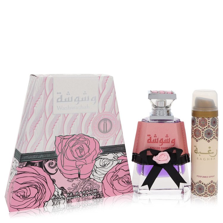 Washwashah 3.4 oz Eau De Parfum Spray Plus 1.7 oz Deodorant For Women By Lattafa