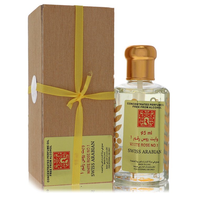 White Rose No 1 3.21 oz Concentrated Perfume Oil Free From Alcohol (Unisex) For Women By Swiss Arabian
