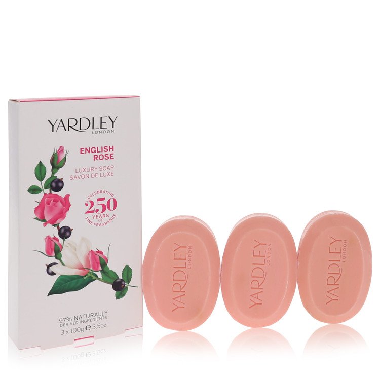 English Rose Yardley 3 x 3.5 oz Luxury Soap By Yardley London 3.5 oz 3 x 3.5 oz Luxury Soap For Women By Yardley London